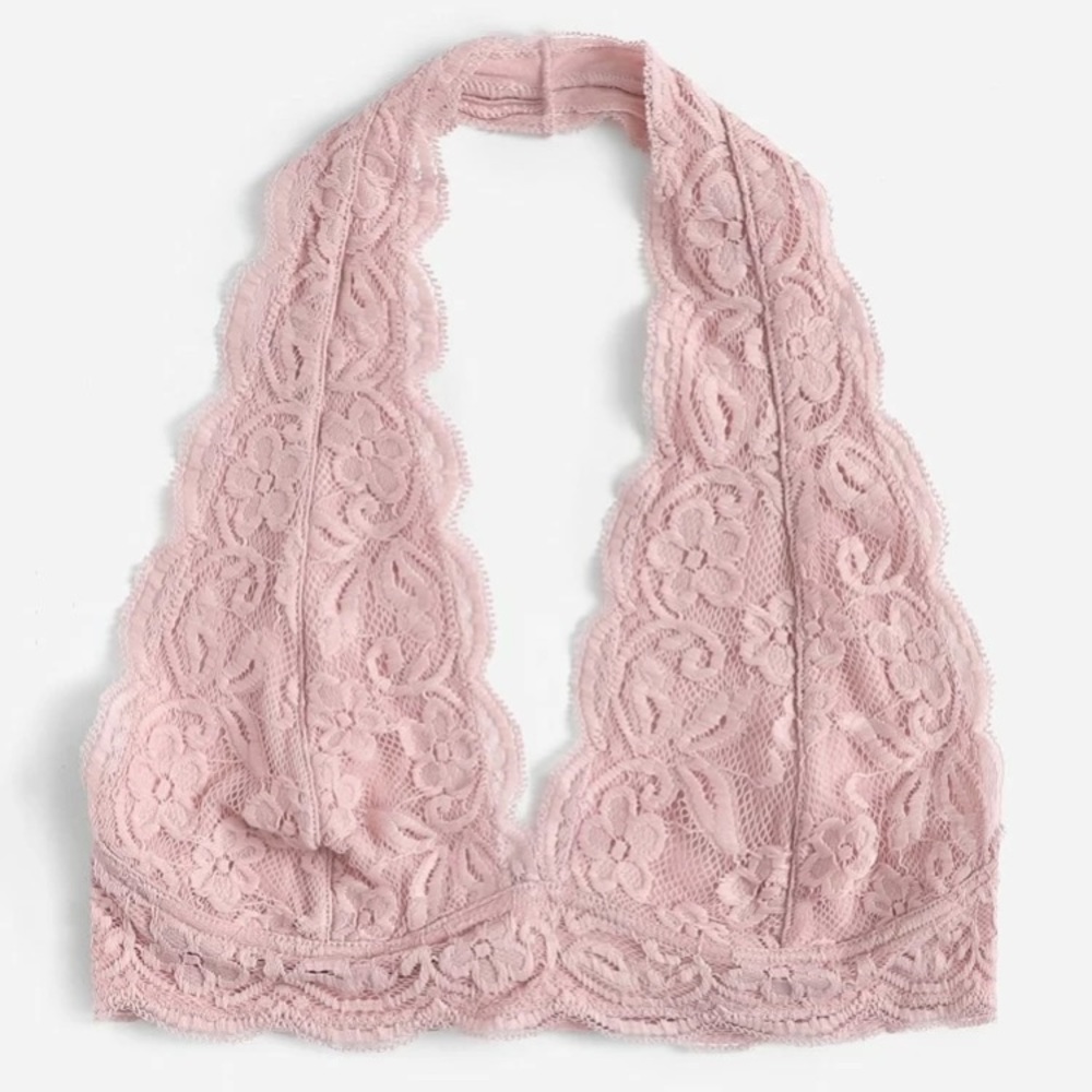 Lace halter bralette